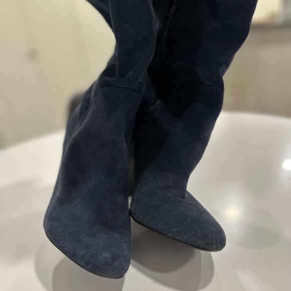 Blue Suede over the Knee boots! - Picture 8 of 10